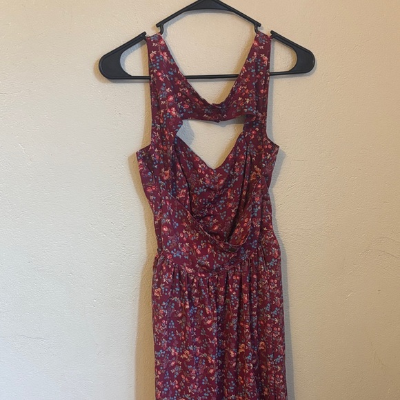 O’Neill Open Back Sleeveless Dress - Burgundy (side zipper) - Picture 4 of 5